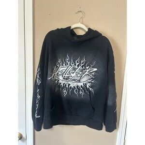 Hellstar Records Tour Hoodie Size medium Tour Sweatshirt Grunge Gray Black